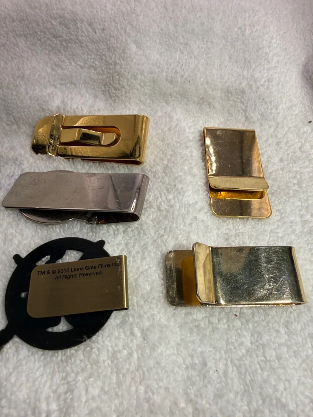 5 different Gold & Silver toned Men's Money Clip - Sleek Polished Finish
